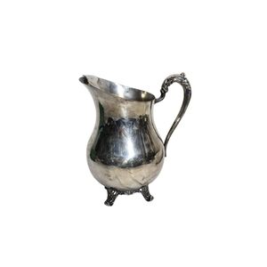 F.B. Rogers Silver Co Silver Plate Footed Pitcher W/ Ice Lip #3707 Read Below